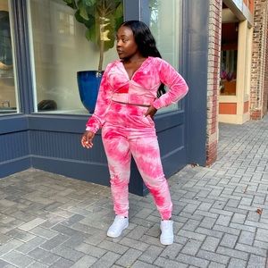 Tie Dye Velour set